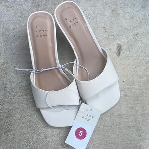 Ivory heeled sandals